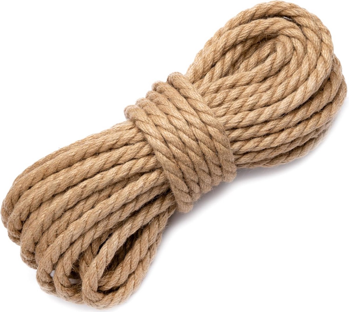 Jute Touw - Natuurlijke Vezels - Decoratief Gebruik - 100% Biologisch Afbreekbaar - 6 mm x 10 m - Natuurlijk