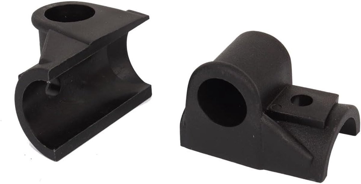 Kussens voor kruiwagen - Wielonderdelen - Onderhoud en reparatie - Set van twee - As 20 mm - Zwart