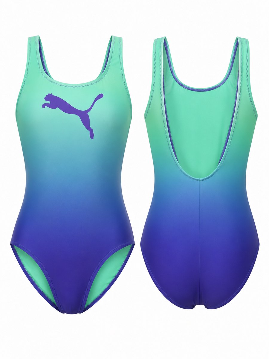 Puma classic swimsuit damesbadpak -164 Paars