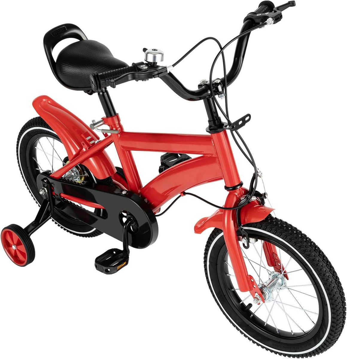 Kinderfiets 14 Inch - Jongens Meisjesfiets - Veilig Leren Fietsen - Stevig Frame - 3-6 Jaar - Rood