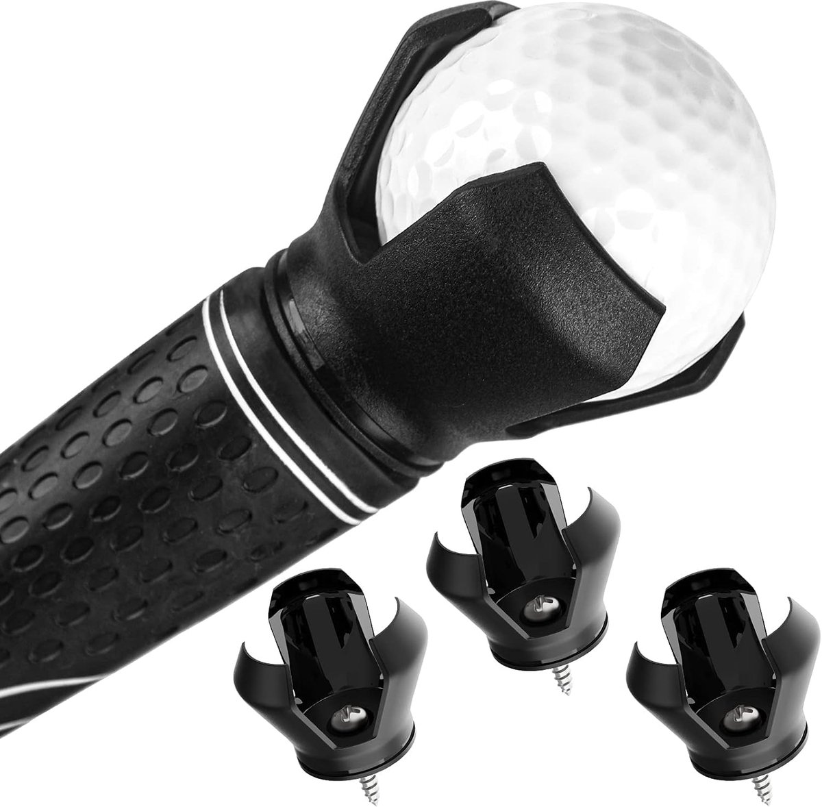 Golfbal Retriever - Balplukker Opneemgereedschap - Golfen Zonder Buigen - Upgrade Klauw Design - 3 Stuks - Zwart