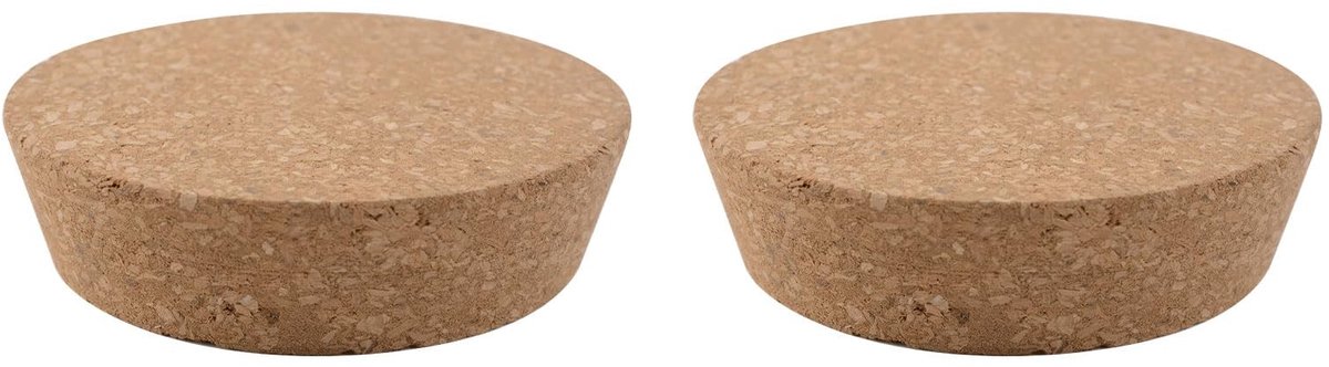 Dailygoods - Set van 2 Taps Toelopende Kurkstoppers voor Flessen
