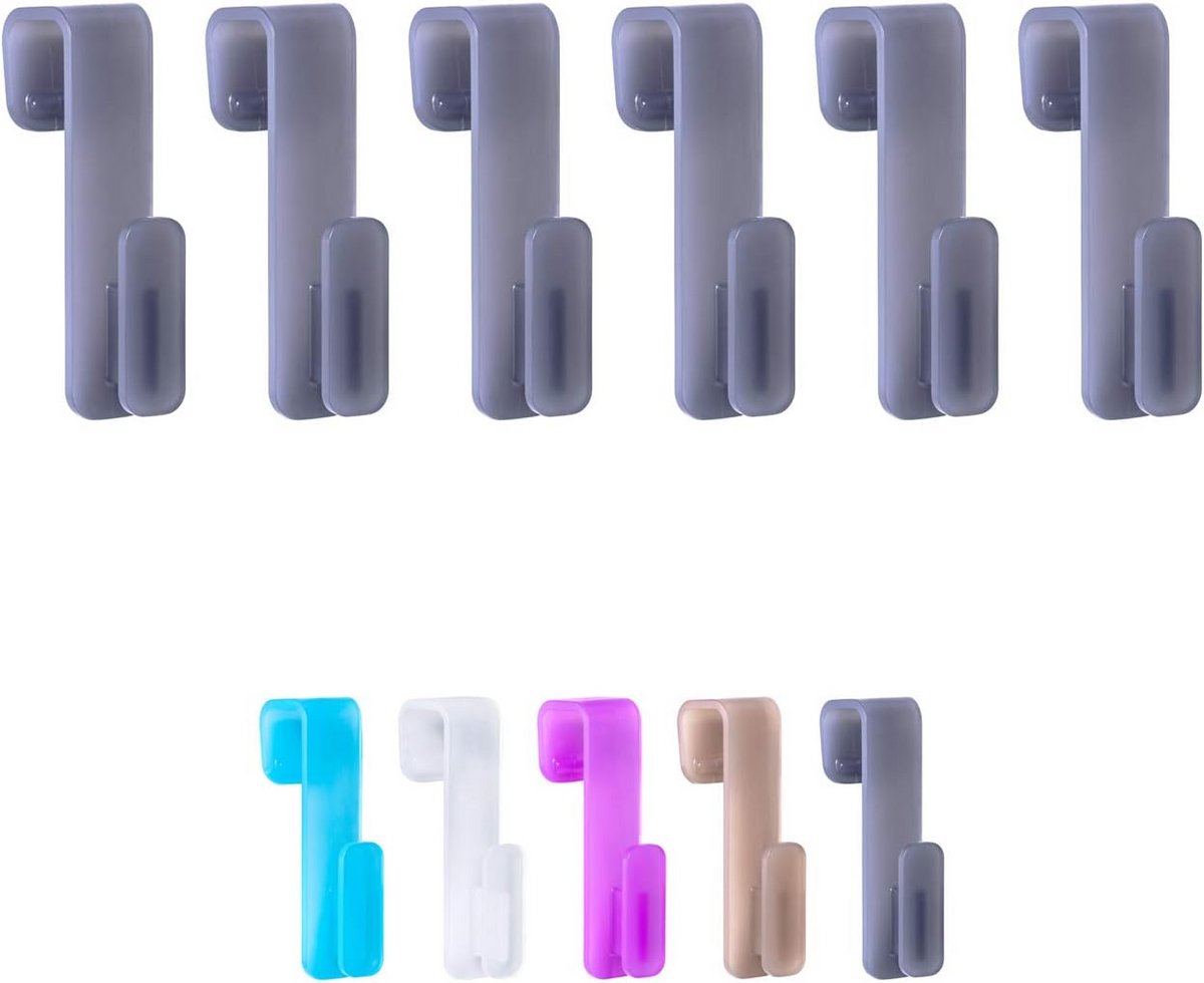 Radiator Haken - Handdoekhouders Ophanghaken - Handdoeken Drogen - Zacht Kunststof - 6 stu
