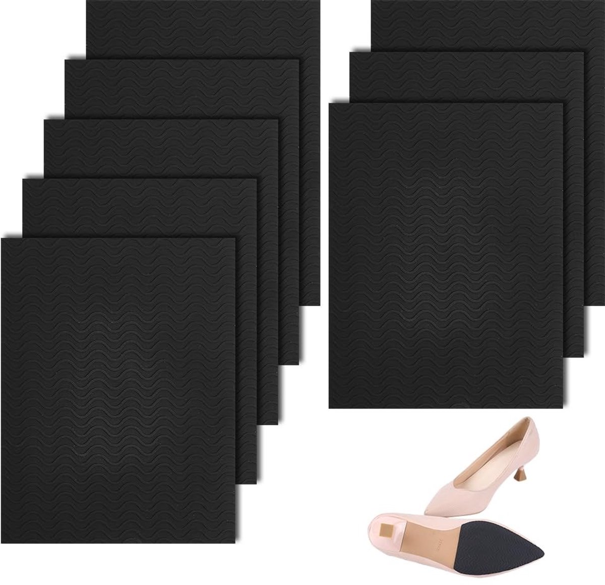 Dailygoods- Zoolkussens 8 Stuks - Antislip Schoenzolen - Zelfklevende Zoolkussens - Voor Dames/Heren - Siliconen Materiaal - 10,5 x 13,5 cm