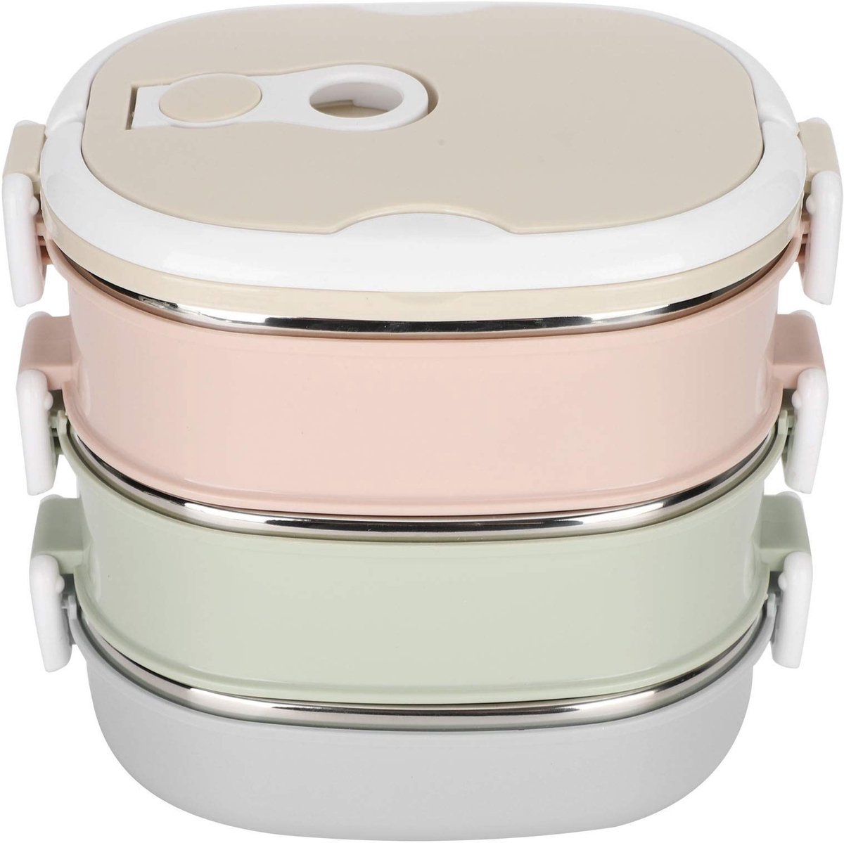 Dailygoods- Speelpen Waterdicht - Lunchbox RVS - Thermo Voedselcontainer - Stapelbaar - Veiligheidsvergrendeling - Geschikt voor Thuis/School