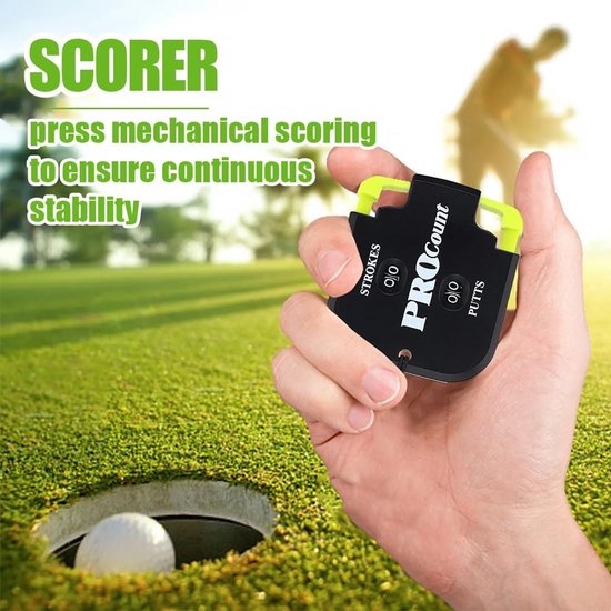 Dailygoods- Puntenteller Compact - Golfclubteller - Slagteller - Handteller - Duurzaam ABS - Eenvoudige Reset - Golfteller van Dailygoods — afbeelding 3
