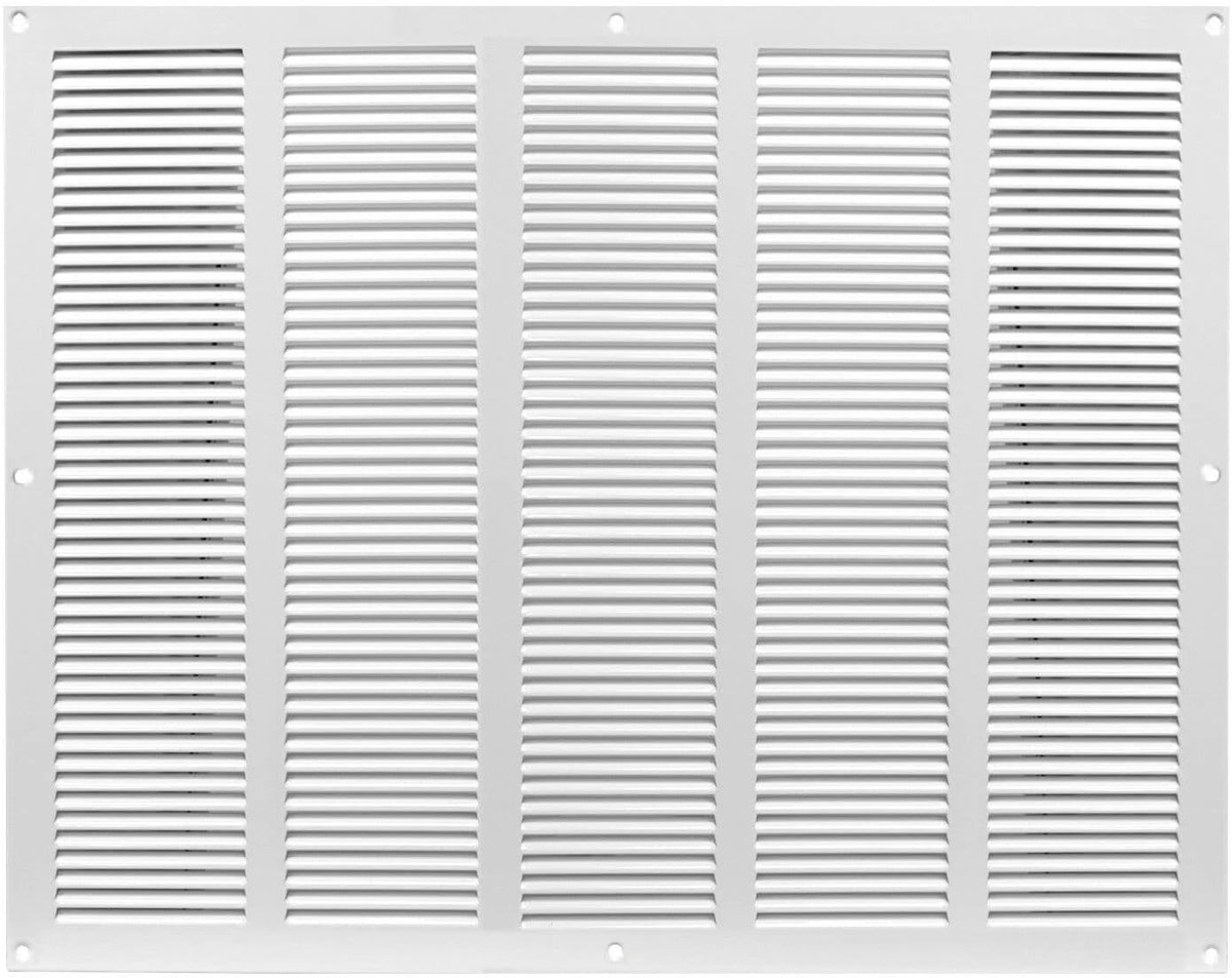 Ventilatie Rooster - Lucht Rooster - Muren Afdekken - Met Insectenwering - 500x400 mm - Wit