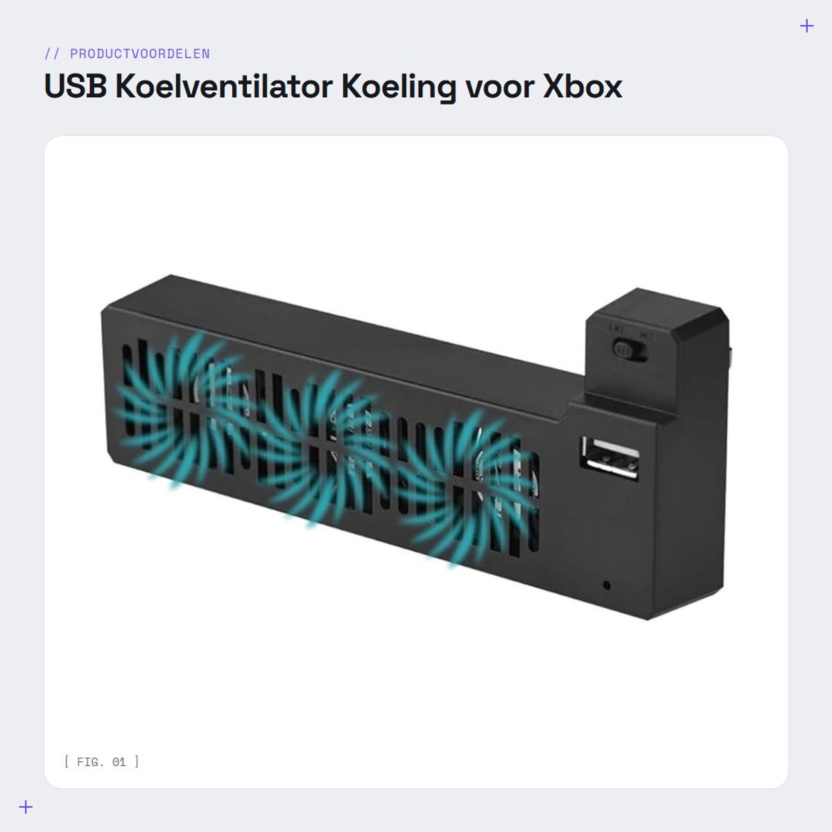 Dailygoods - USB Koelventilator - Koeling voor Xbox One X - Compact en efficiënt - Hittebescherming - Verbeter je game-ervaring - Geschikt voor video...