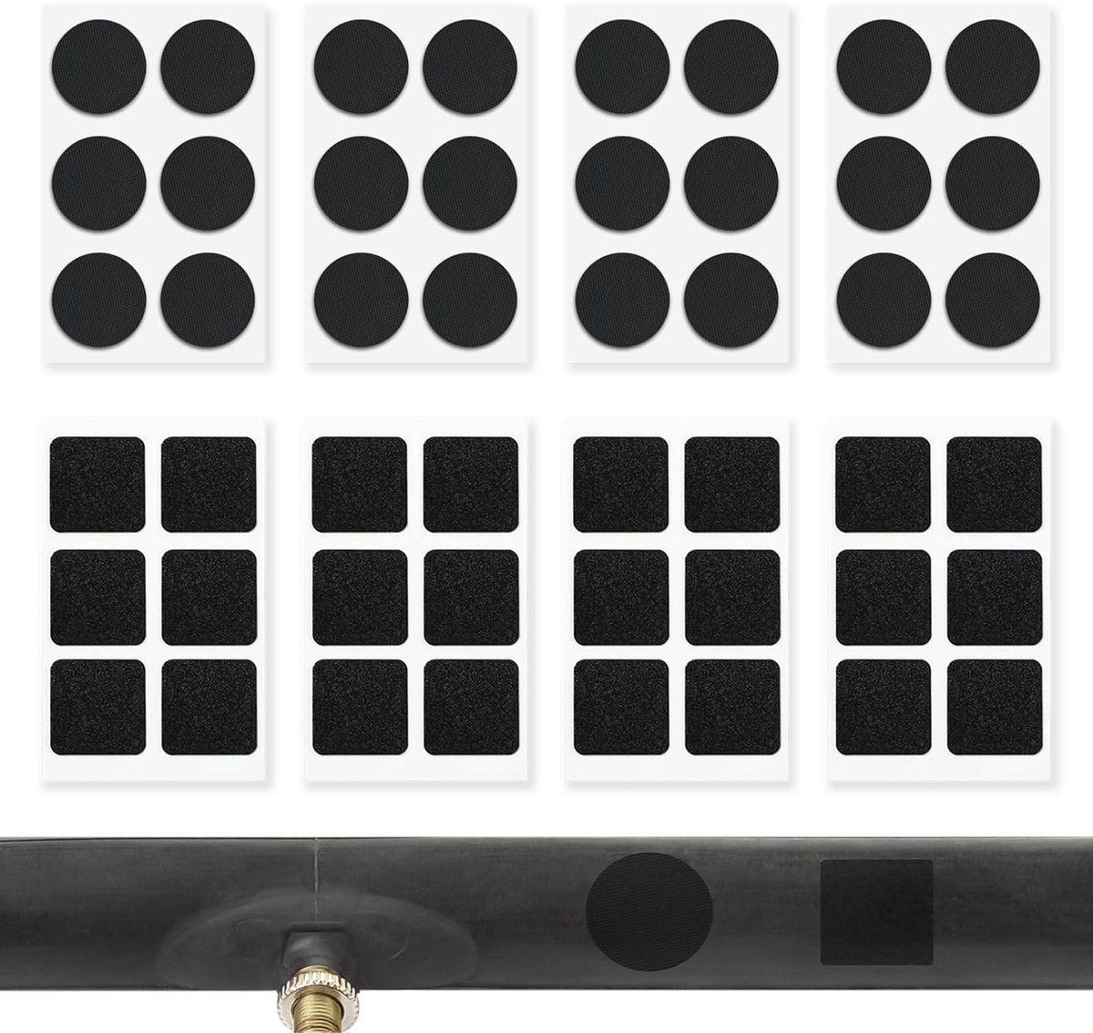 Dailygoods- Buitenbandreparatieset 48 Stuks - Zelfklevende Patches - Geschikt voor Fietsen/Prams/Wheelchairs - Eenvoudig in Gebruik - Duurzaam/Ondersteunt Onderweg - Buitenbandreparatie
