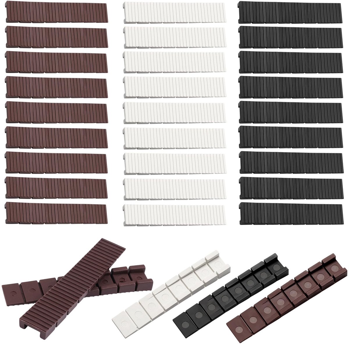 Dailygoods- Meubelwiggen 30 Stuks - Onderlegwiggen 8 x 20 x 98 mm - Kunststof Nivelleringswiggen - Antislip Breekpunten - Ideaal voor Ongelijke Vloeren - Verstelbaar voor Stabiliteit