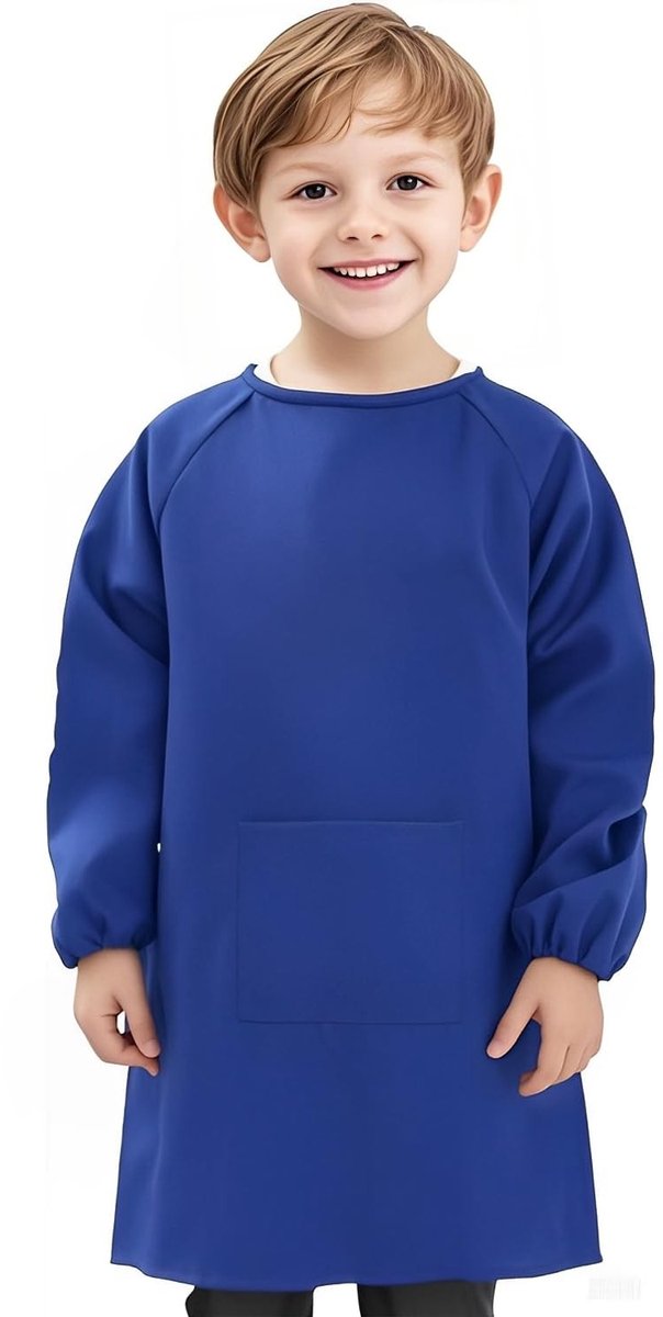 Dailygoods- Schildersjas waterdicht - Schildersjas kinderen - Lange mouwen - Grote zakken - Nylon - Bescherming tegen vlekken - Schilderschort