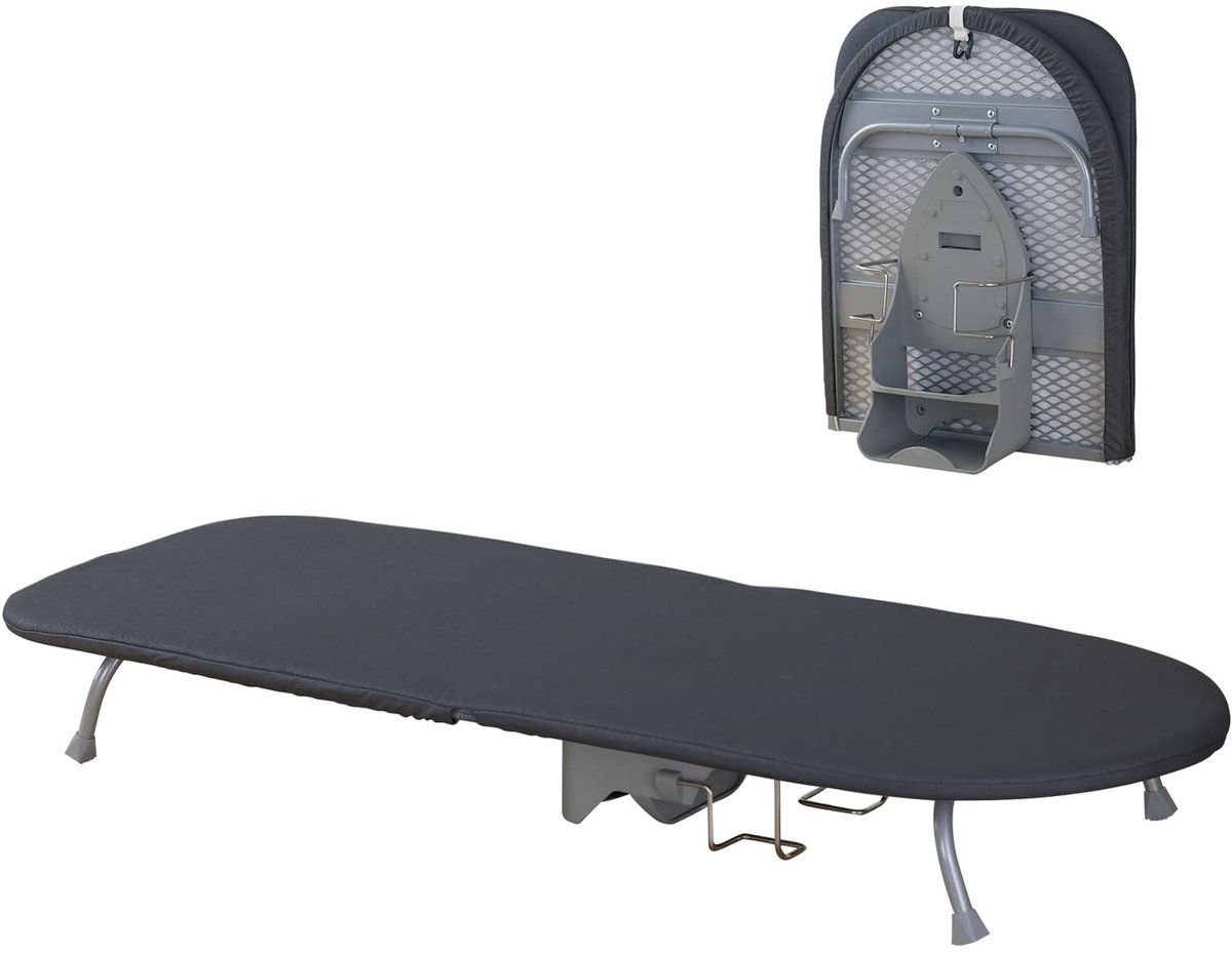 Dailygoods- Strijkplank Opvouwbaar - Mini Strijkplank - Tafelstrijkplank - Strijkijzerstandaard - 89 cm x 33 cm - Compact Ontwerp