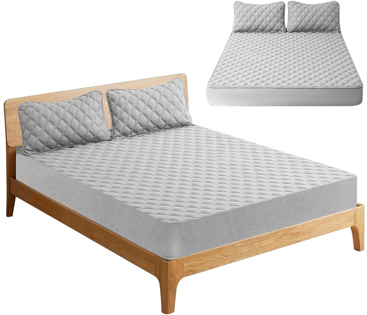 Dailygoods- Matrasbeschermer waterdicht - 90 x 200 - ademend hoeslaken - antislip pasvorm - sterke vochtbescherming - vlekbestendig microvezel