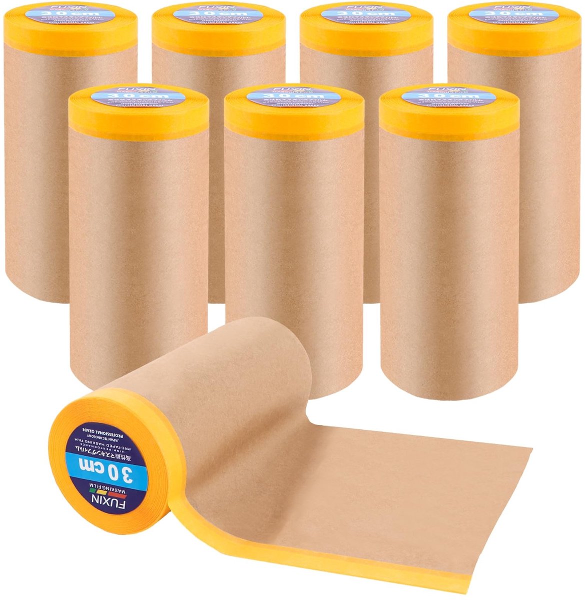 Dailygoods- Afdekpapier 30 cm x 15 m - Zelfklevend - Afdekfolie met Plakband - Voor Ramen Afplakken - Duurzaam Kraftpapier - Antislip Oppervlak - Afdektape
