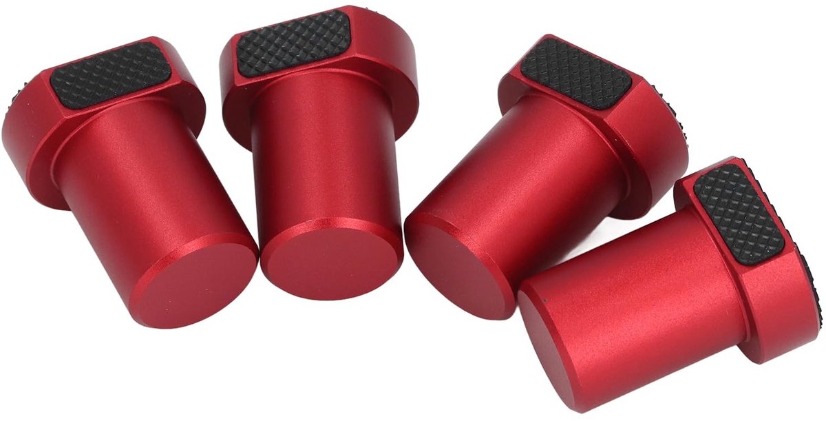 Dailygoods- Tafelstop Aluminium - Tafelstoppen voor Houtbewerkingsgaten - Set van 4 - Lichtgewicht - Betrouwbare Klemming - Onmisbaar Gereedschap - Bankhond