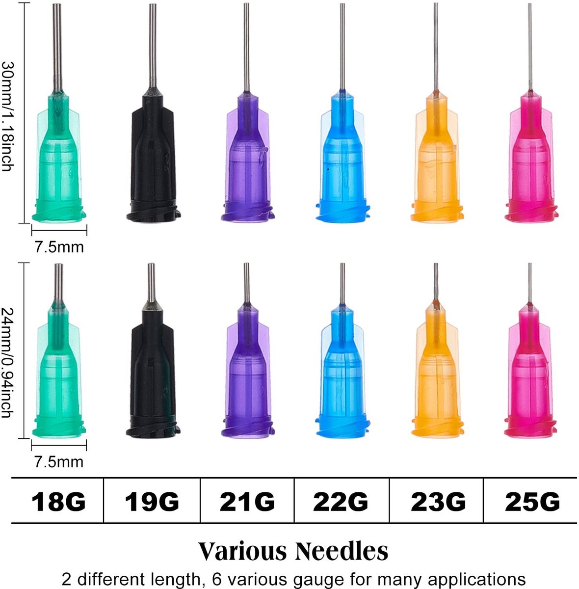 Dailygoods- Knutselflessen 12 Stuks - Multifunctionele Lijmapplicator - Lege Plastic Flessen - 30 ml - 24 Bits - Ideaal voor Nauwkeurig Werk - Lijmfles