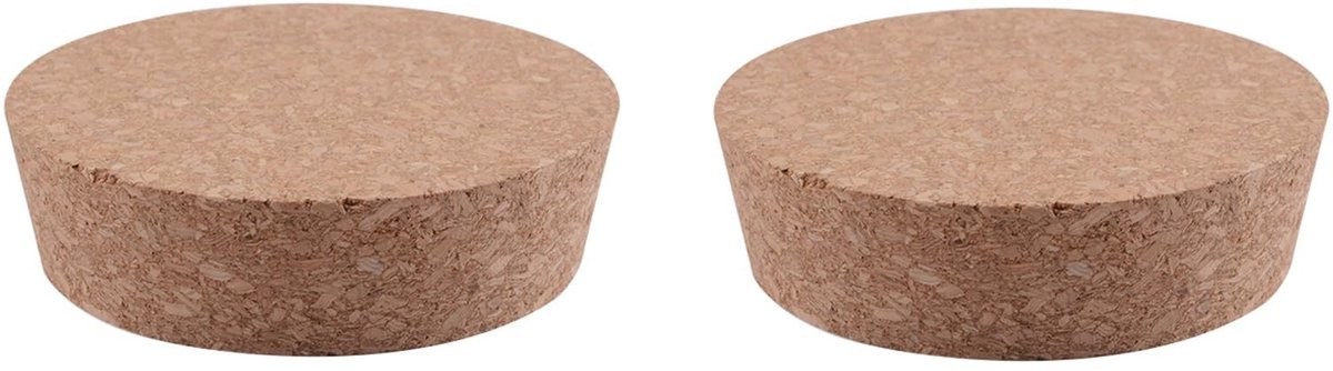 Dailygoods- Kurkstoppers 2 Stuks - Vervangende Kurkpluggen - Taps Toelopend - Duurzaam Materiaal - 93 x 84 x 25 mm - Herbruikbaar - Flesstopper