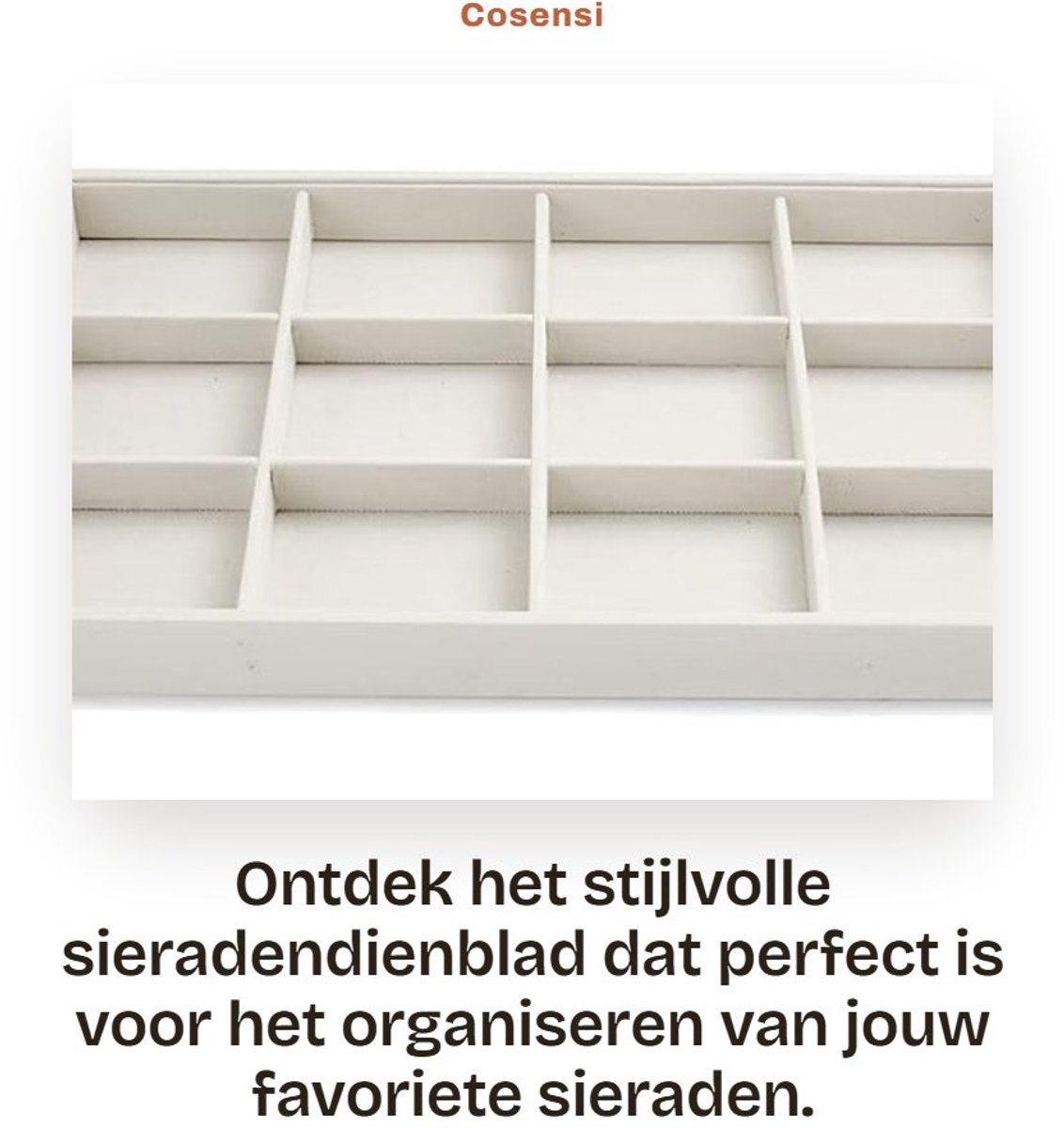 Dailygoods- Sieradendienblad stapelbaar - Sieradenopberger met 12 vakken - Organizer voor armbanden - Fluwelen opslag - Houtcomposietmateriaal - Bescherming tegen krassen