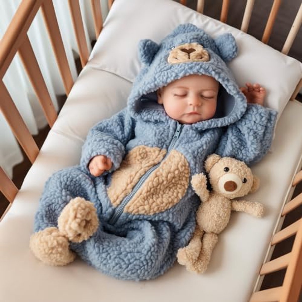 Babypop Jongen - Levensechte pop - Spelen en verzorgen - Handgeschilderd haar - 50 cm - Blauw