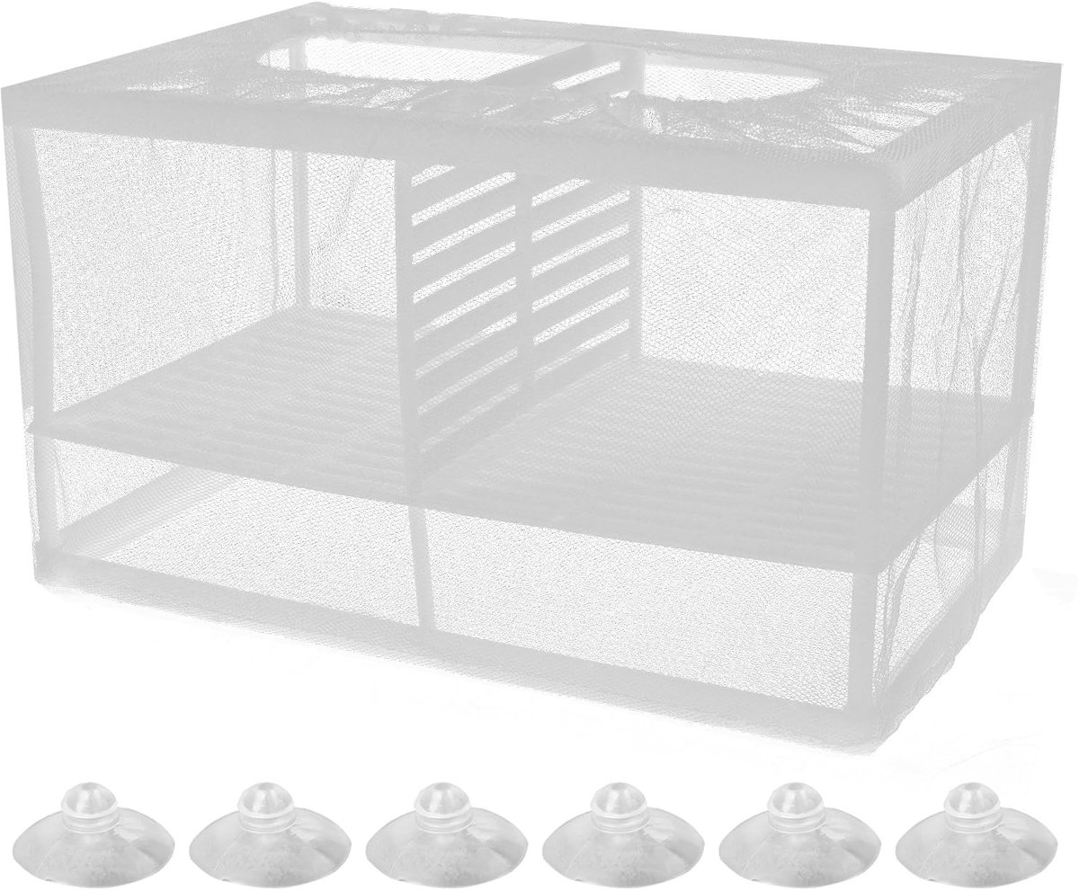 Dailygoods- Aquariumbroedmachine met afneembare scheiding - Kweekbox voor vissen - Zelfdrijvend - 6 zuignappen - 26 x 15 x 18 cm - Bescherming van Alevi