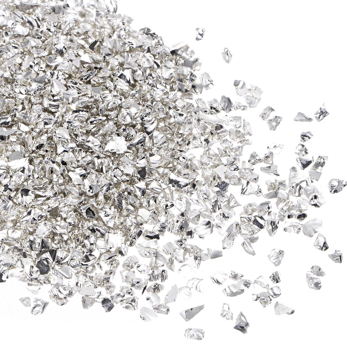 Dailygoods - Verpletterde glassplinters - Decoratie - Uniek metallic glaszilver - 20 g - Voor nagelkunst en DIY projecten - Perfect voor creatievelingen