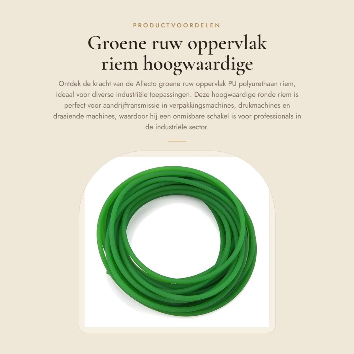 Dailygoods- Polyurethaan Riem Hoogwaardige Urethaan - Aandrijftransmissie - Verpakkingmachine - Draaimachine - Aandrijfmotor - Eenvoudig te Installeren - Transmissieriem