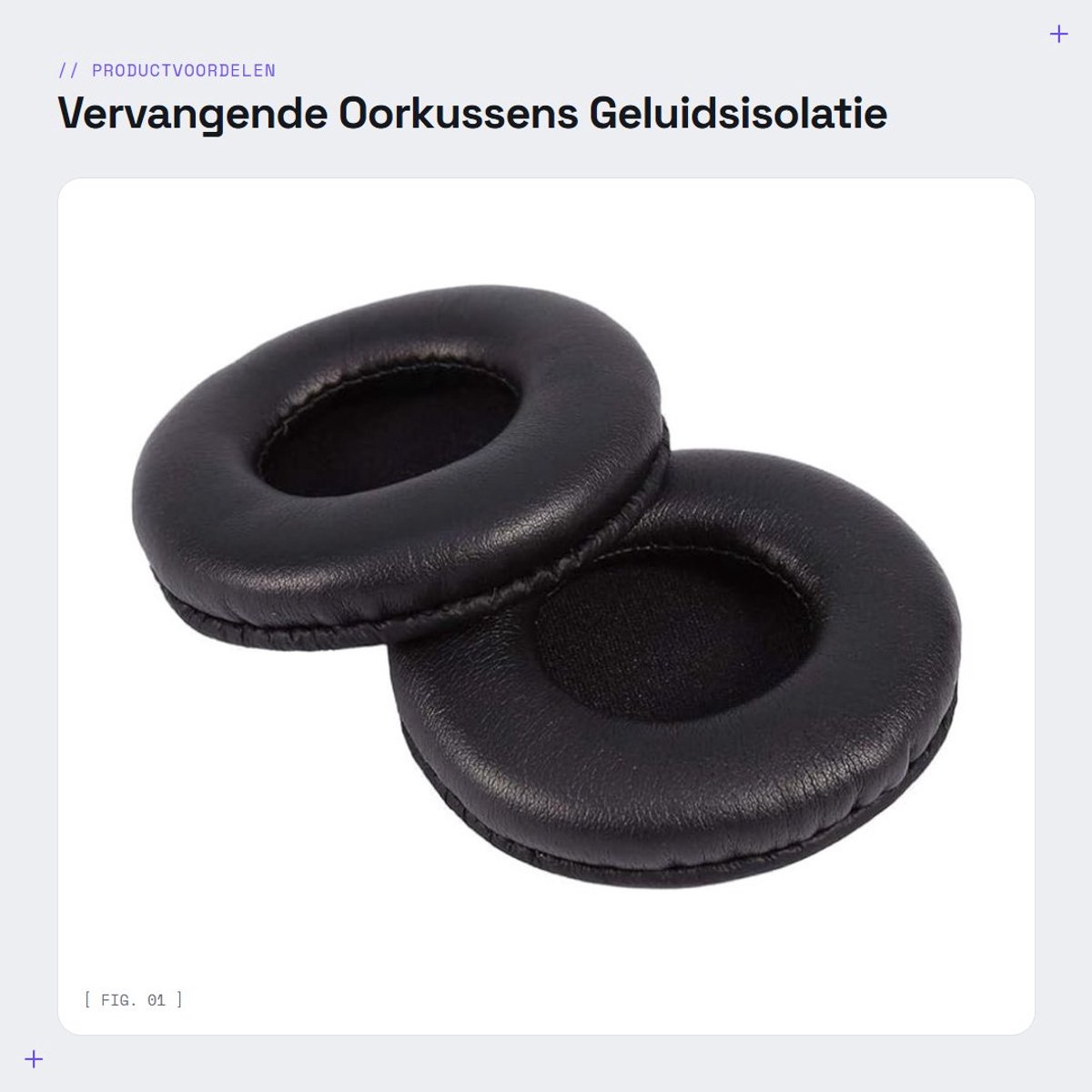 Dailygoods- Oorkussens Zacht Schuim - Vervangingsset voor Hoofdtelefoon - Donut-Stijl - Geschikt voor 72-75 mm - PU Leer - Optimaal Comfort