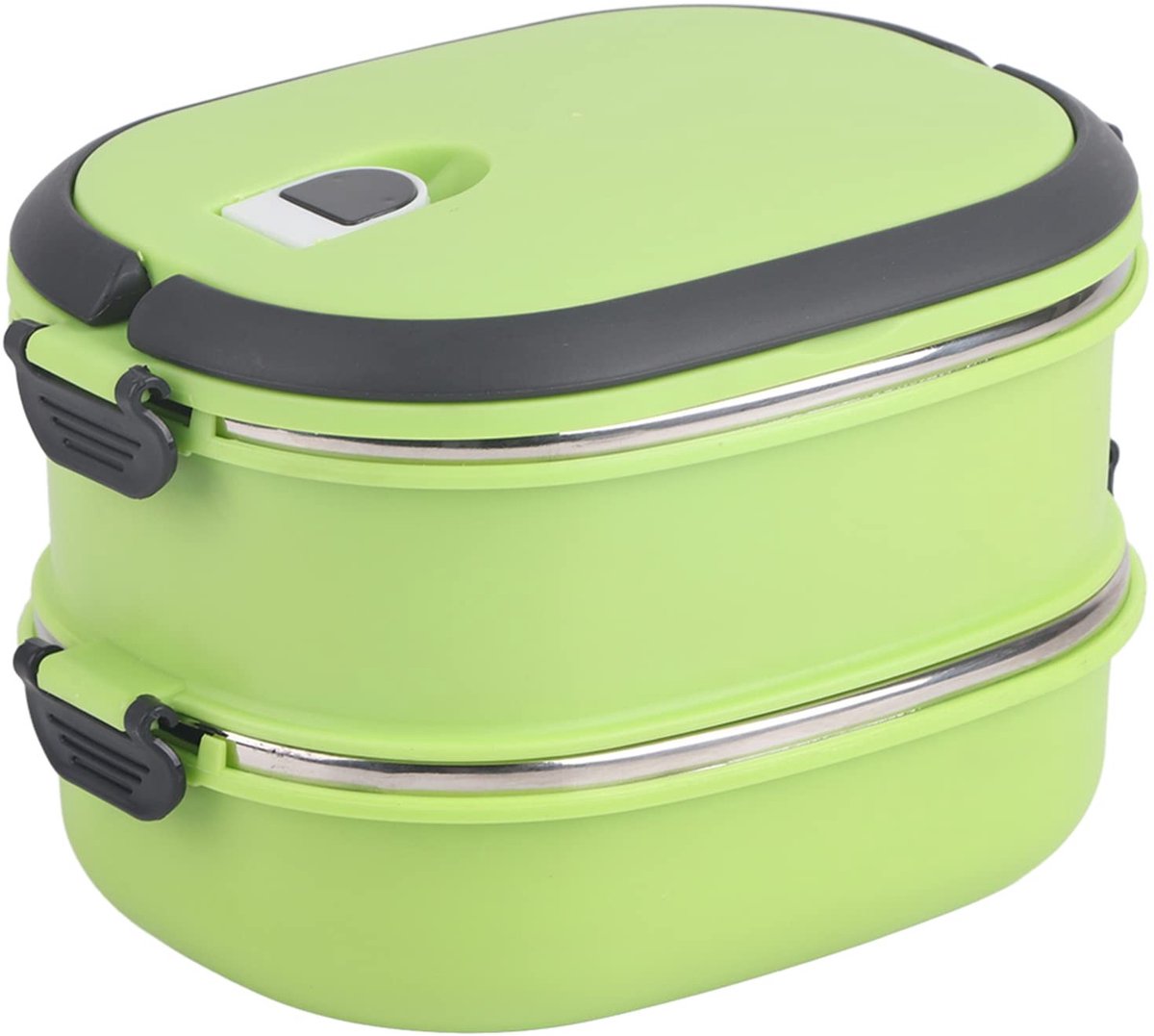 Dailygoods- Lunchbox Roestvrij Staal - Draagbare Bento Box - Voedselcontainer - Isolerende Voedselopslag - 2 Lagen - Capaciteit 1800ml