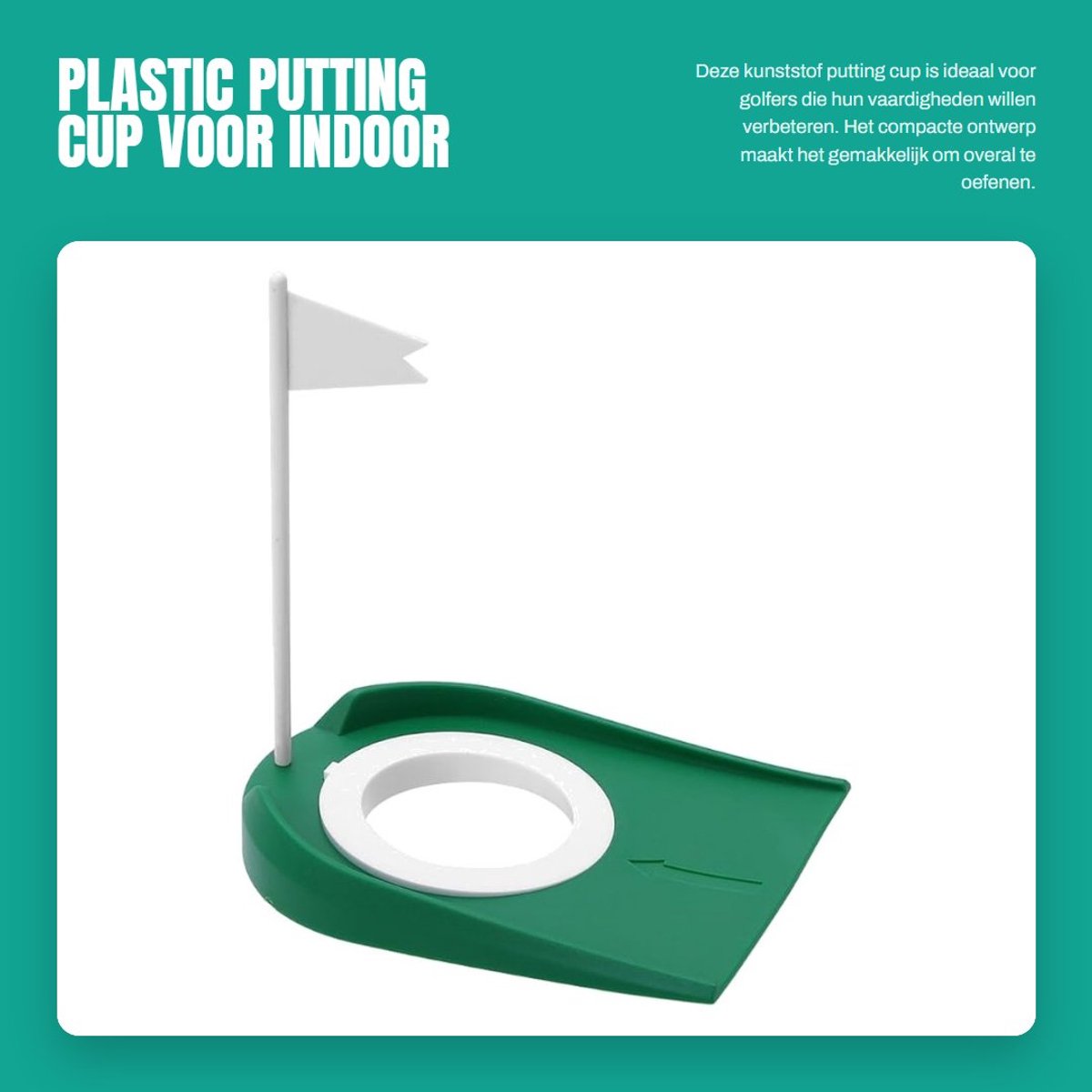 Dailygoods- Putting Cup Kunststof - Putter Cup - Indoor Putting - Golfputbeker - Putt Returner - Verbeter Nauwkeurigheid