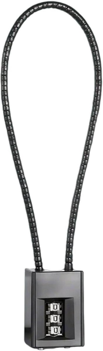 Combinatieslot Kabel - Hangslot Bagage - Waardevolle Spullen Beveiligen - Snijbestendig Staal - 28 cm - Zwart/Bruin