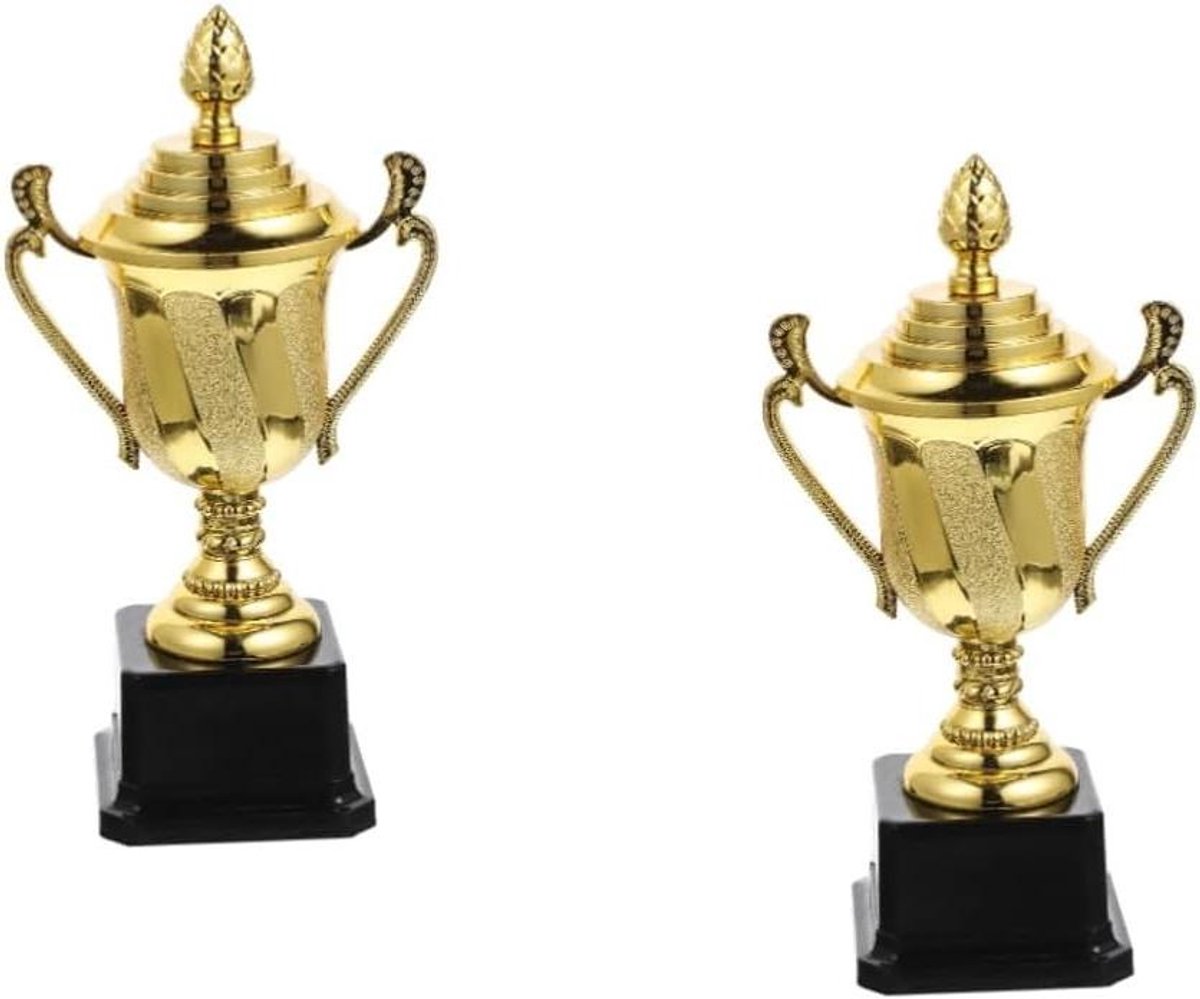 Trofee Beker - Prijs Bekers - Wedstrijd Prijzen - Delicate Vorm - Compact Formaat - Goud