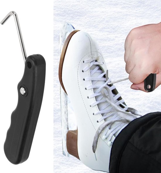 Opvouwbare schoentrekker - Kanttrekker tool - Schoenveters strikken - Roestvrij staal - 9.5 cm lengte - Zilverkleurig — afbeelding 5