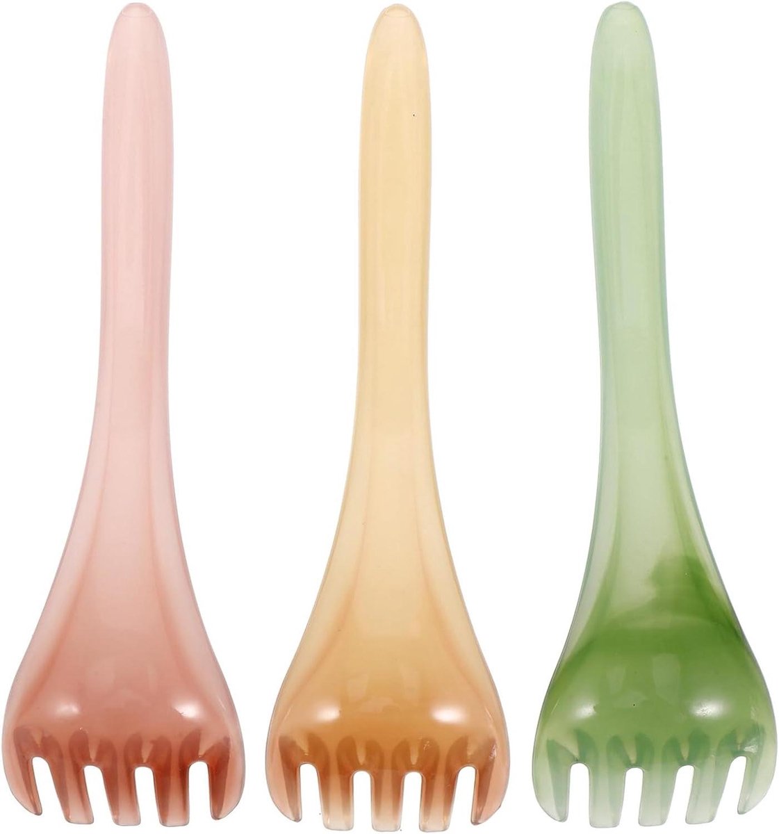 Hoofdmassager Hars - Hoofdhuid Krabber - Ontspanning Thuis - Brede Tanden - 3 Stuks - Groen