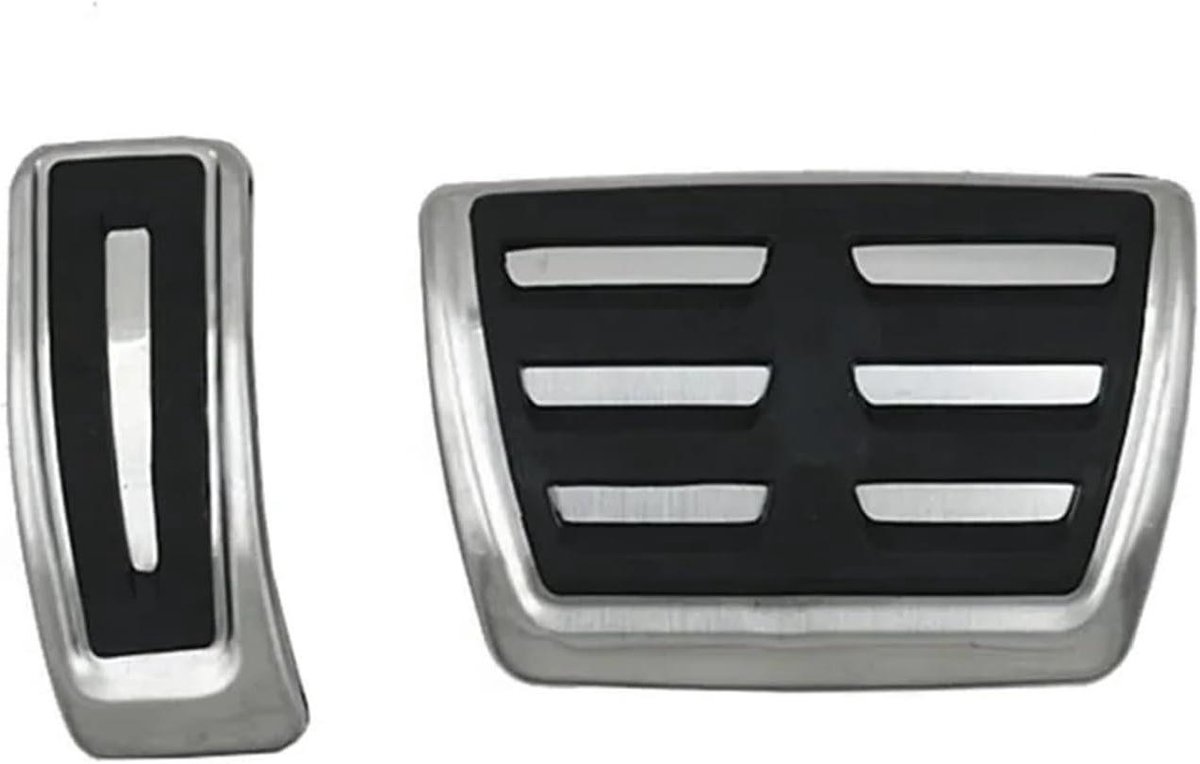 Auto Pedaal Covers - Rvs Set - Verbeter Rijcomfort - Antislip Ontwerp - 2 Stuks - Zilver