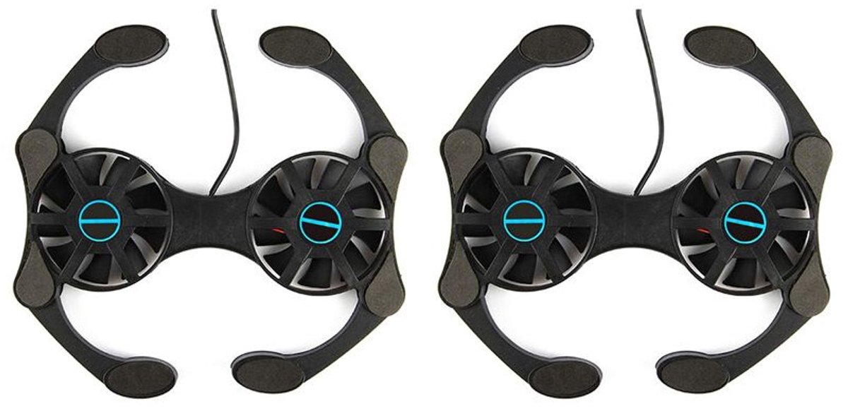 Laptopkoelpad/standaard Geschikt voor dubbele ventilator - gemakkelijk mee te nemen, Geschikt voor laptops van 10 tot 15,6 inch.