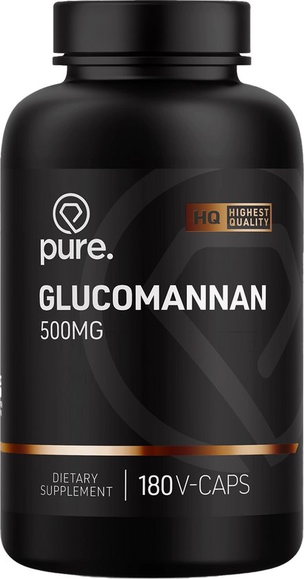 Pure. Glucomannan - 180 v-caps - ondersteunt gewichtsverlies - dieet - afvallen