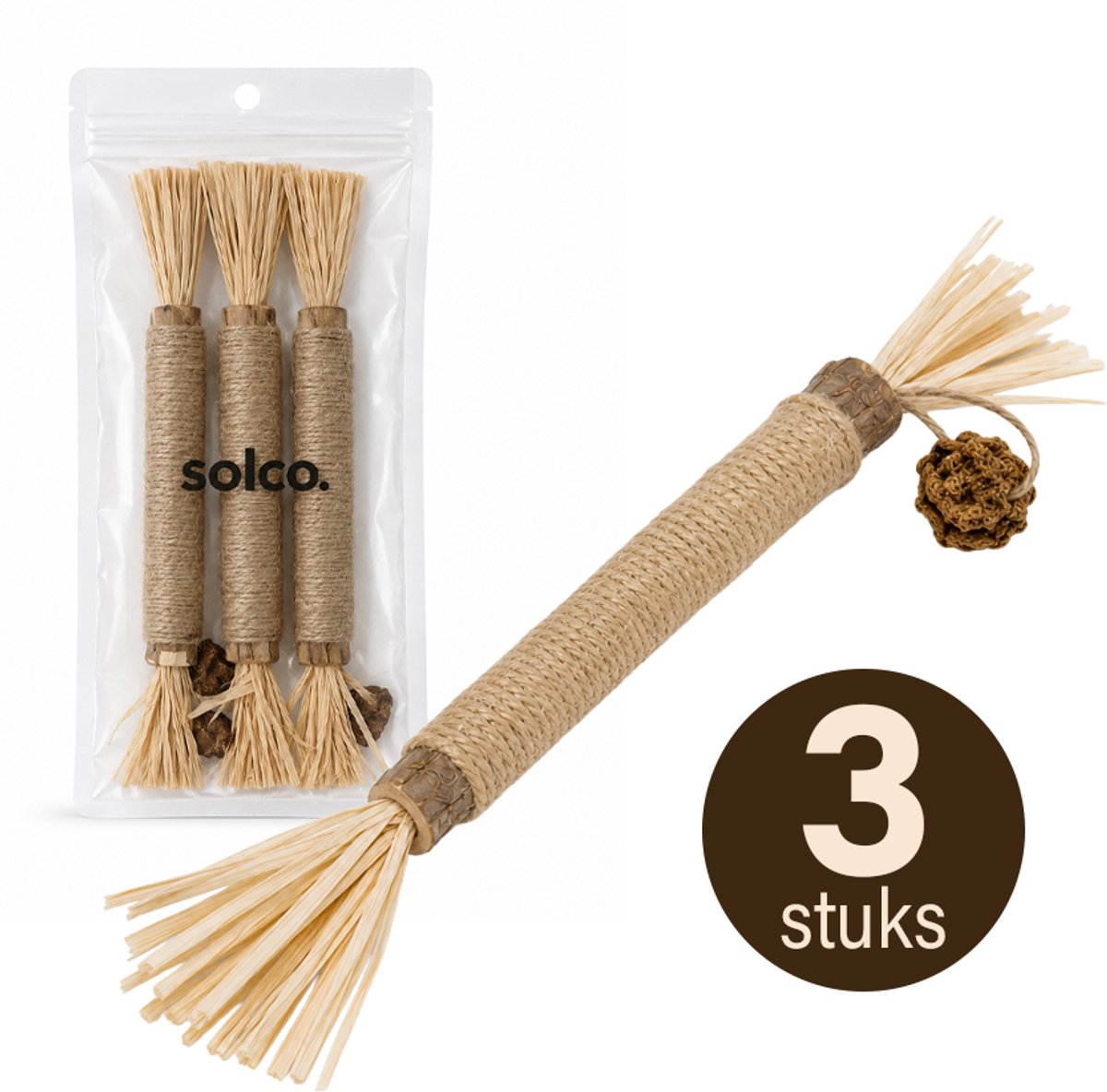 Matatabi stokjes kat 3 stuks - 100% Natuurlijk en Eetbaar Kattenspeelgoed - Catnip Effect voor Kat