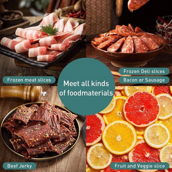 Snijmachine - Handmatige snijmachine voor bevroren vlees - Snijmachine voor rund- en lamsvleesrollen - Geschikt voor thuis koken, grillen en hotpot - Zilverkleurig — afbeelding 2