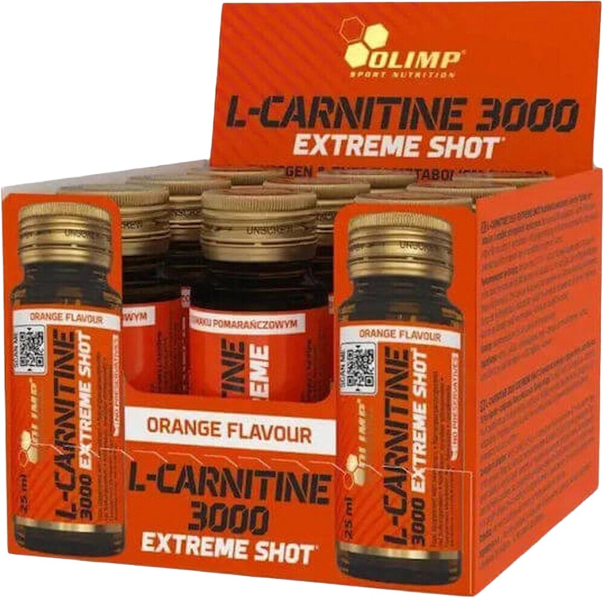 L-Carnitine Extreme Shot - 9 ampullen - Orange