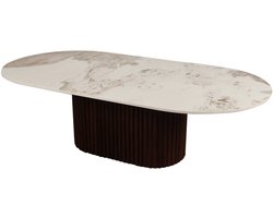 Urban Chique Salontafel Keramisch Marmer / Walnootfineer