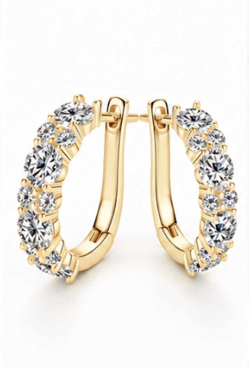 Oorbellen- Goudkleurig - Verguld - Roestvrijstalen oorbellen - sieraden – Cadeau tip – Hip - Trendy