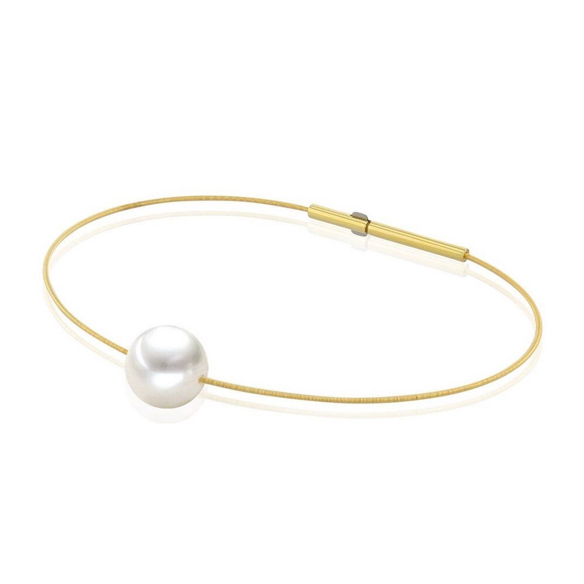 Luna-Pearls - 104.0610 - Armband - 585/-Geel goud met Zoetwater gekweekte parel