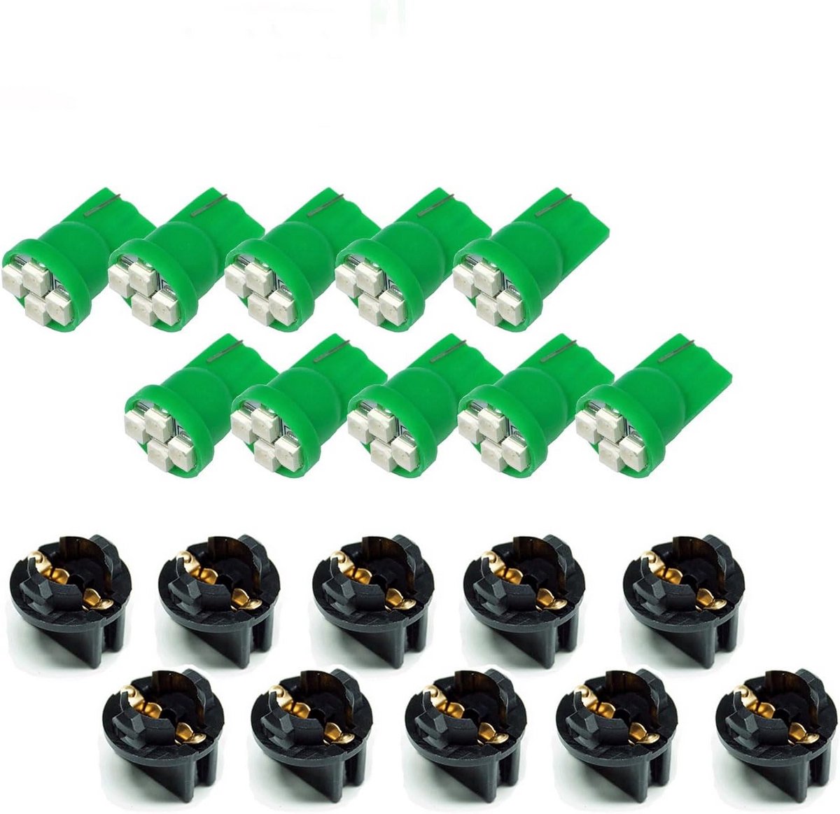 10x T10 W5W LED Instrumentenpaneel Lampjes Universele 12V Verlichting