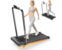 Loopband met 7% helling - Inklapbaar loopband Elektrisch 1-8 km/u - met afstandsbediening en LCD-display - Walkingpad - Treadmill - Zwart