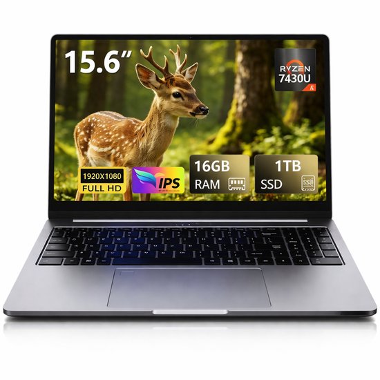 Ninkear A15 Pro 16 inch laptop - 2,5K Display - AMD Ryzen 5 5500U - 16GB DDR4 RAM - QHD 120Hz - Windows 11 - Ninkear - Hoofdafbeelding