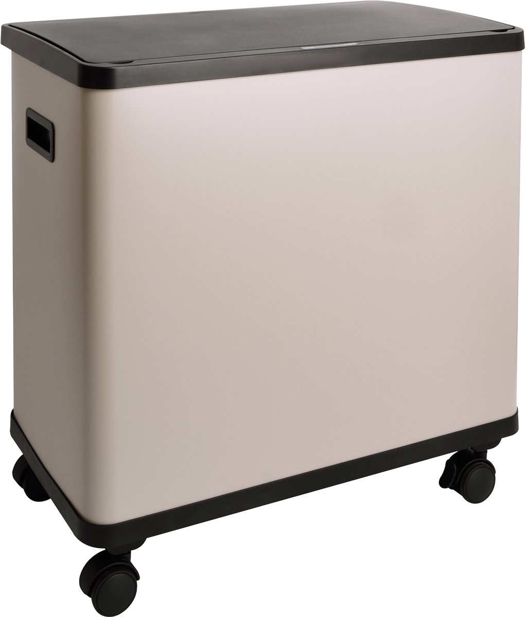 SVITA SR3X18 54L afvalbak met sensorbediening - 3 compartimenten, afvalscheidingssysteem, staal, taupe