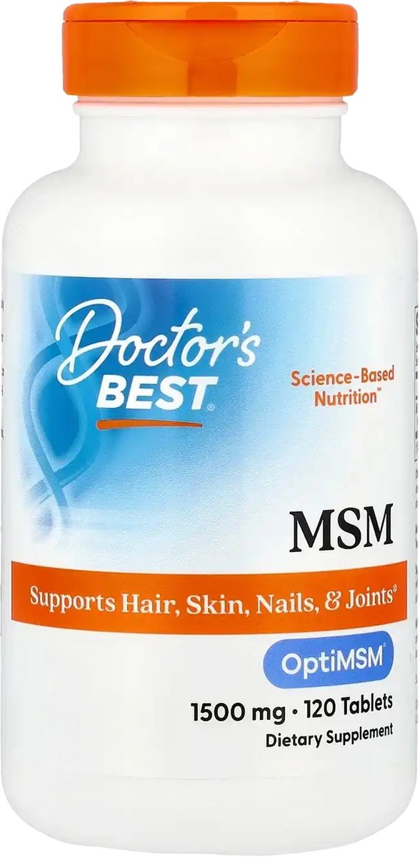 Doctor's Best Pure MSM, 1500 mg - 120 Tabletten - Voedingssupplement