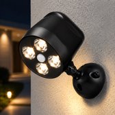 WoonWonder Nighthawk Wandlamp Buiten - Buitenlamp met Bewegingssensor - Muurlamp Zwart - Sensor Lamp voor Buiten - Automatisch - Waterdicht