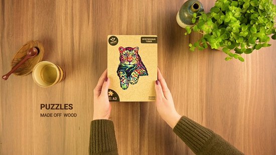 Houten Puzzel Maan – 155 Unieke Puzzelstukjes – A3 Formaat Grote Houten Legpuzzel – Ruimte Puzzelspel – Educatief Denkspel – Inclusief Opbergetui – Engelhart