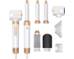 Hozard® Air Styler 7-in-1 Föhnborstel – 110.000 RPM Hair Dryer – Heteluchtborstel met Diffuser, Krulborstel & Stijlborstel – 1400W